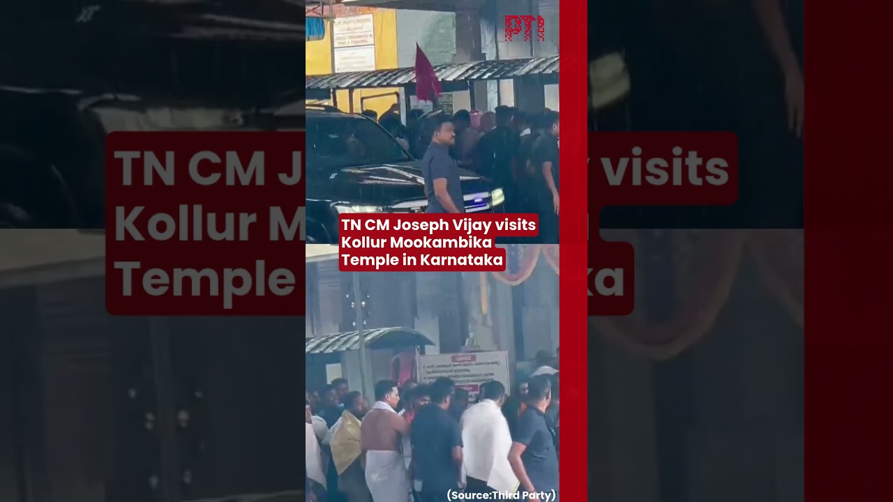 TN CM Joseph Vijay visits Kollur Mookambika Temple in Karnataka