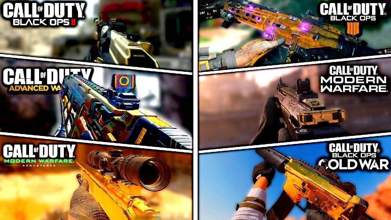 El CAMUFLAJE ORO de CADA CALL OF DUTY | EVOLUCIÓN CAMUFLAJE ORO en CALL OF DUTY