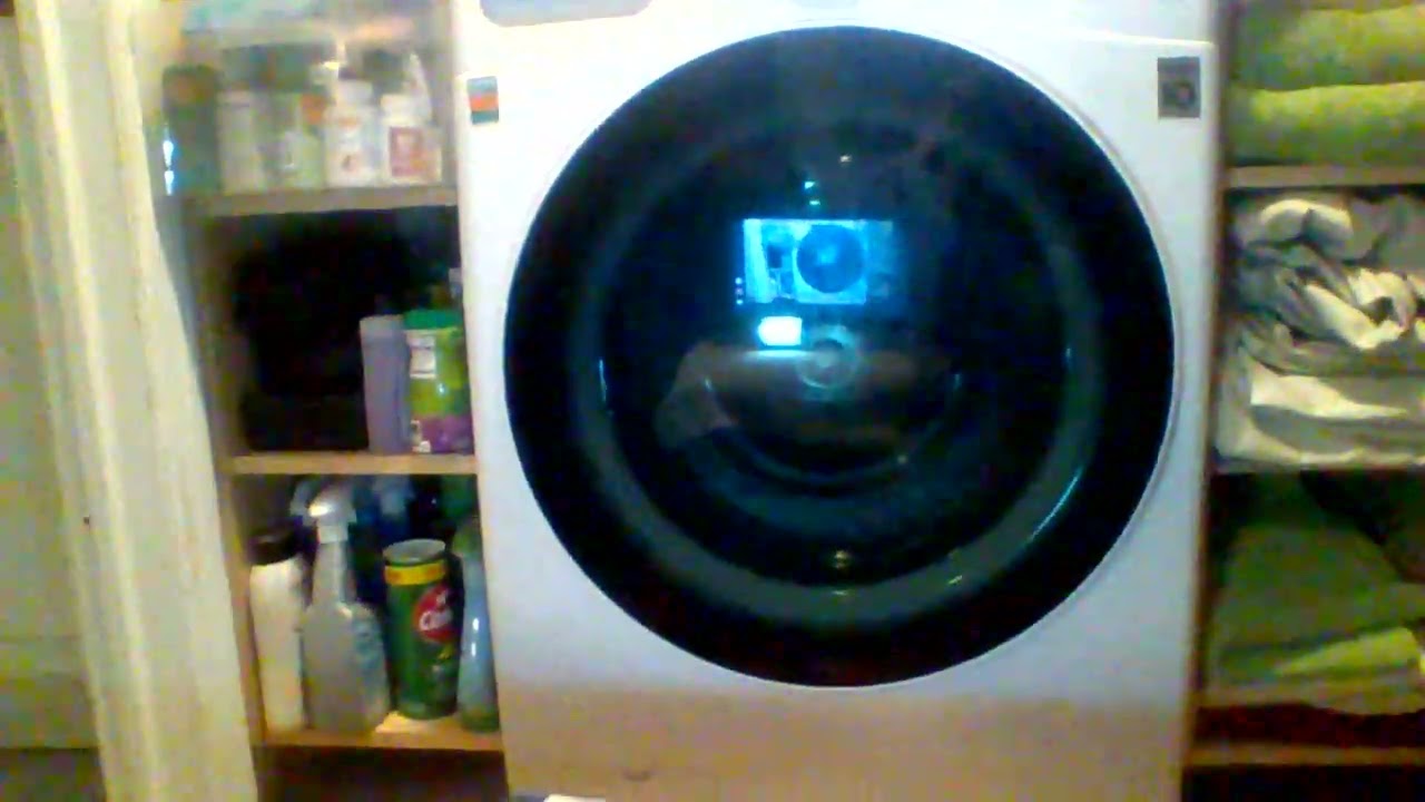 My LG WM3600HWA Does A Spin-Launch Up To 1200 RPM! (Test Mode)