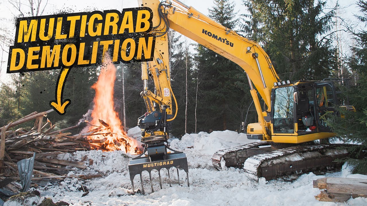 Demolishing An Old Barn With MultiGrab!