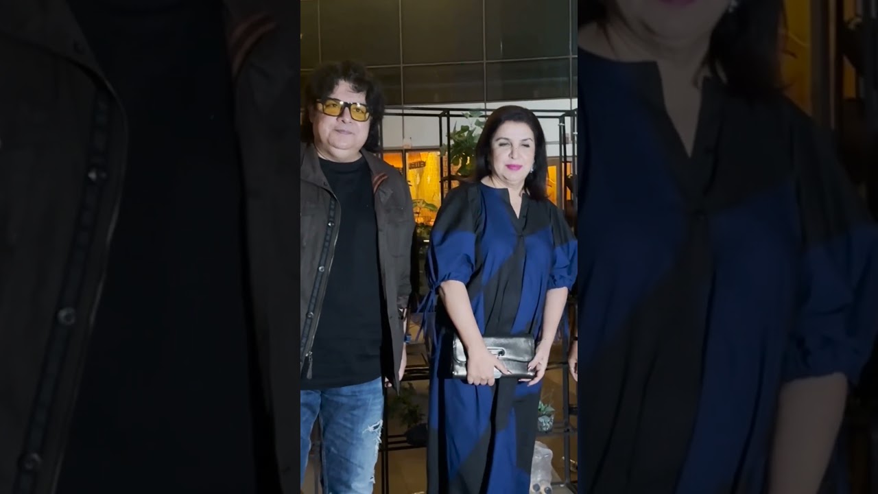 #farahkhan with brother #sajidkhan spotted At Author Amish 50th Birthday Party #youtubeshorts
