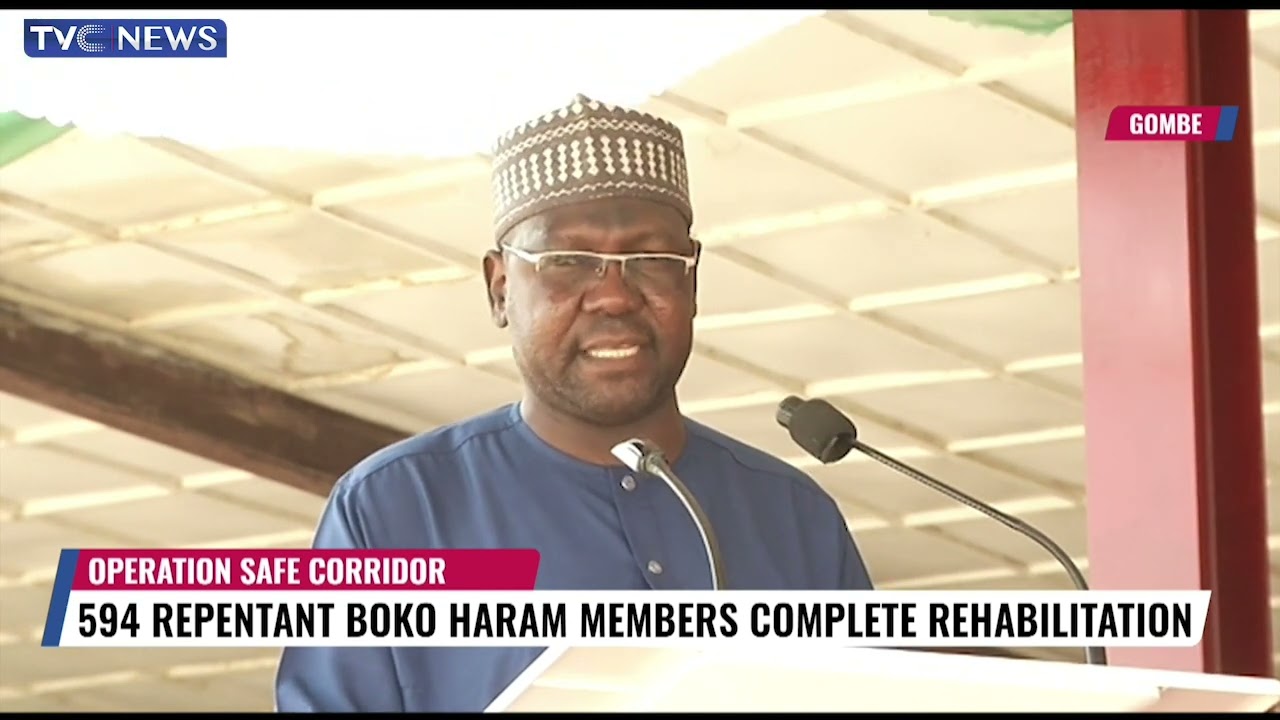 (WATCH) 594 Repentant Boko Haram Members Complete Rehabilitation