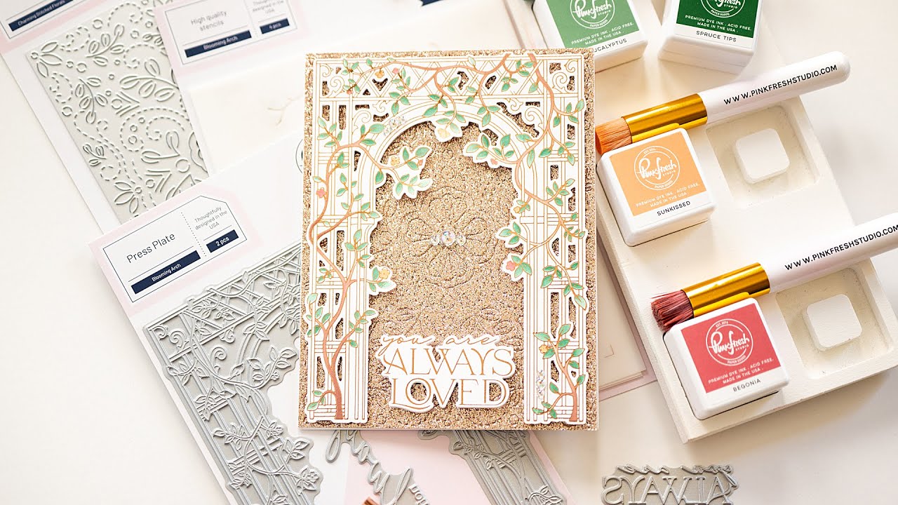 Live with Lea - Foiled Blooming Arch card