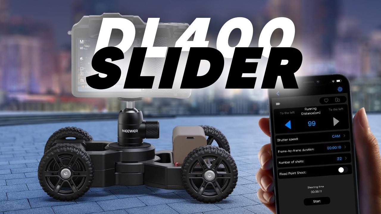 DL400 NEEWER - CAMERA SLIDER MOTORIZADA PARA SMARTPHONES CAMERAS MIRRORLESS E CAMERAS DE AÇÃO!