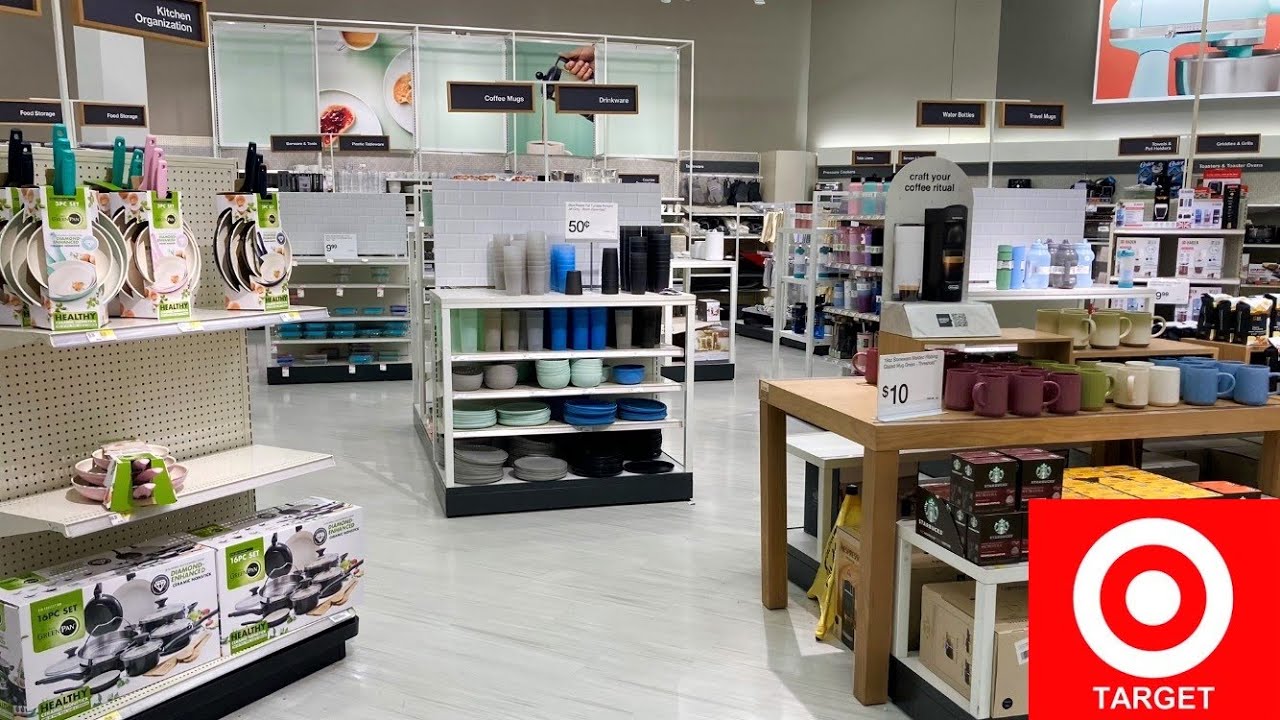 TARGET SHOP WITH ME KITCHENWARE COOKWARE POTS PANS DINNERWARE PLATES SHOPPING STORE WALK THROUGH