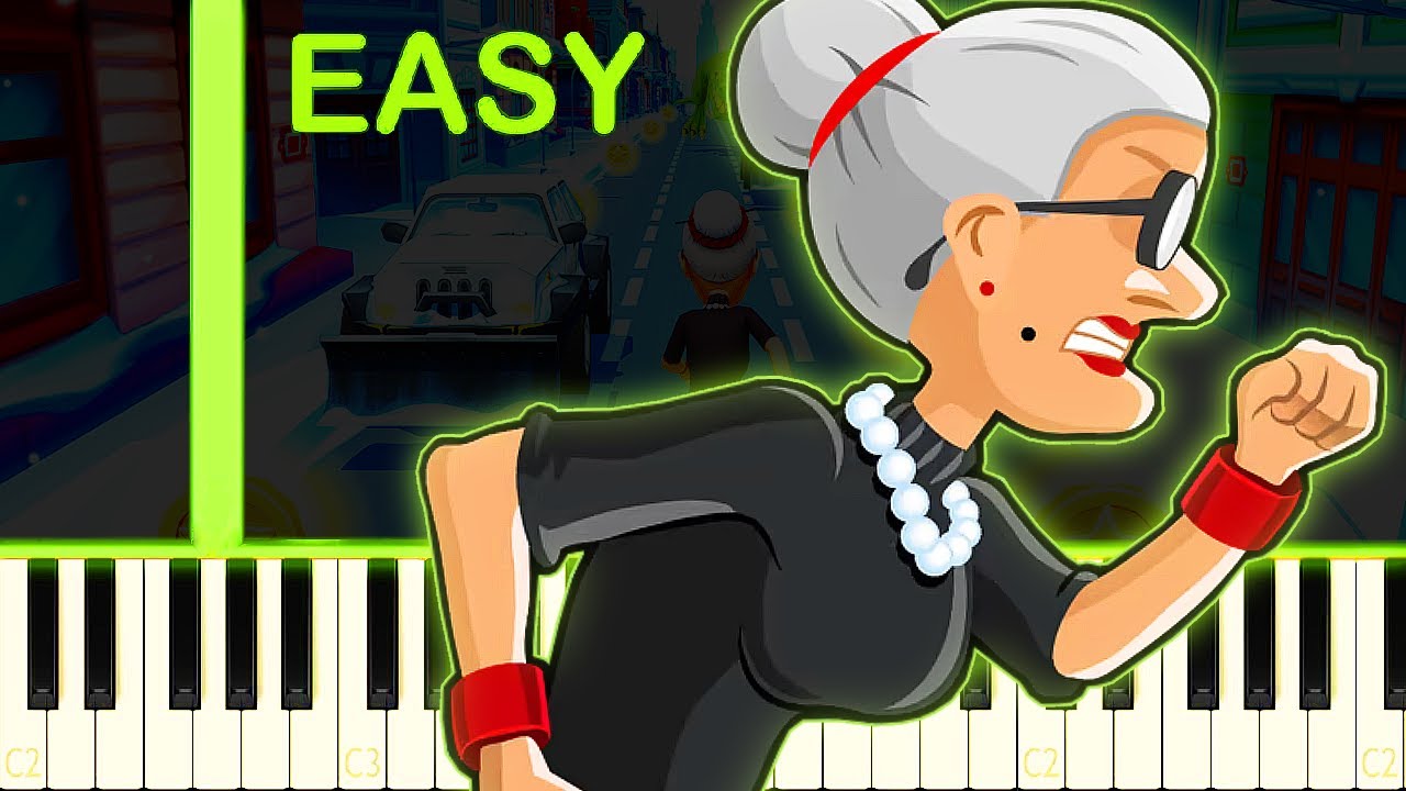 ANGRY GRAN RUN THEME - EASY Piano Tutorial