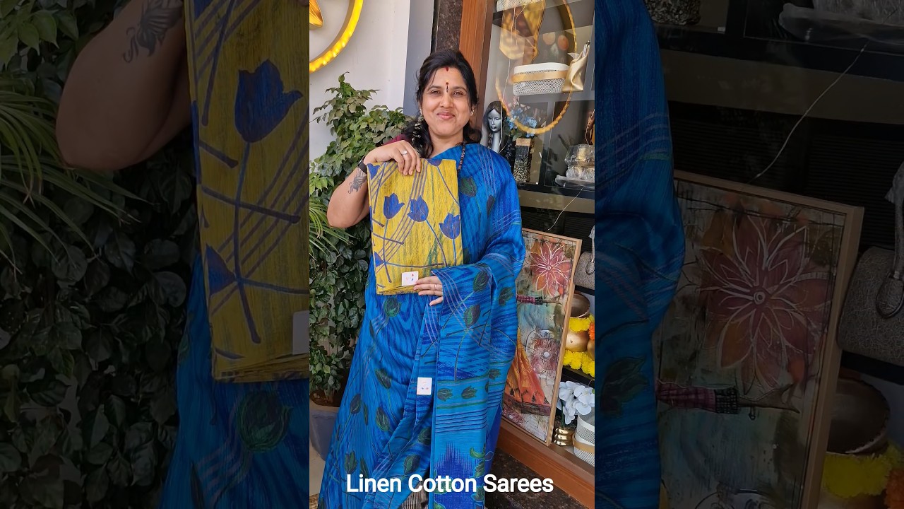 For Orders:909501666. #shruti #linensarees #cottonsarees #dailywear #trendingshorts #viralshorts