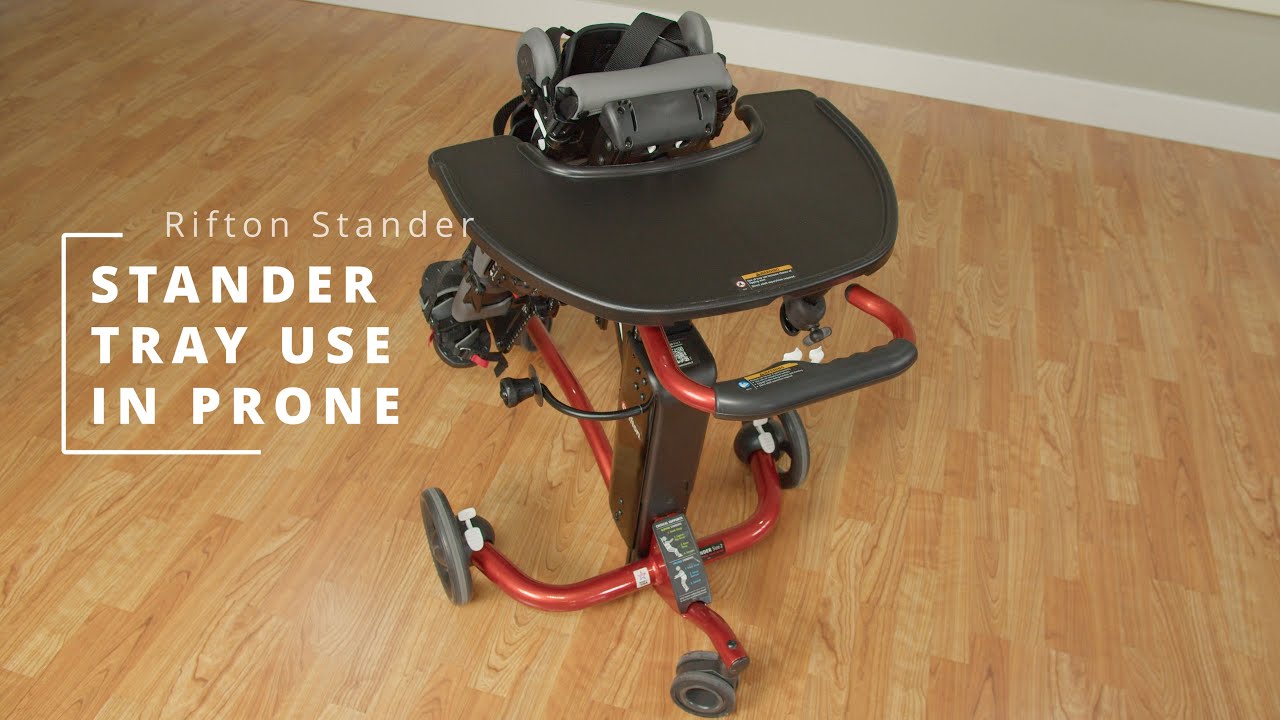 Using the Rifton Stander tray in the prone position