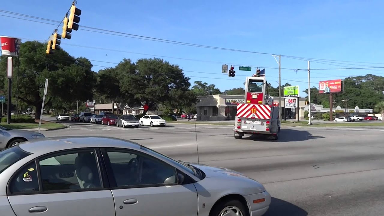 Rescue Truck, 2 Firetrucks, Tiller Truck, And Cop Goes To Bush Fire!!!!!!!!!