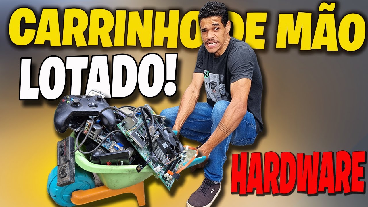 EU GOSTO DE SAIR DO FERRO VELHO COM O CARRINHO DE MÃO LOTADO DE HARDWARE, VÁRIOS SSD