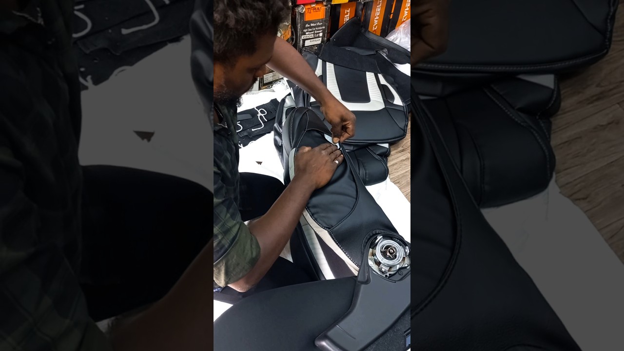 New Toyota glanza seats 💺 Cover Instalation airbag seats #toyotaglanza #seatcover #airbag airb