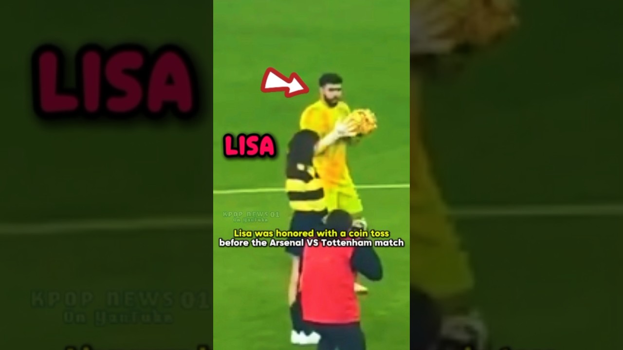 Lisa gets a coin from the referee of the Arsenal vs Tottenham match #lisa #arsenal #tottenham
