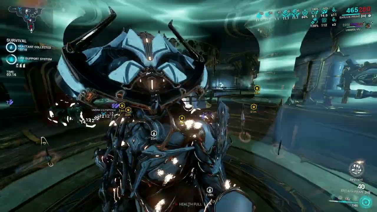 WARFRAME - BARUUK berserk build for SP no arcane energize, equilibrium,  adaptation,  rolling guard