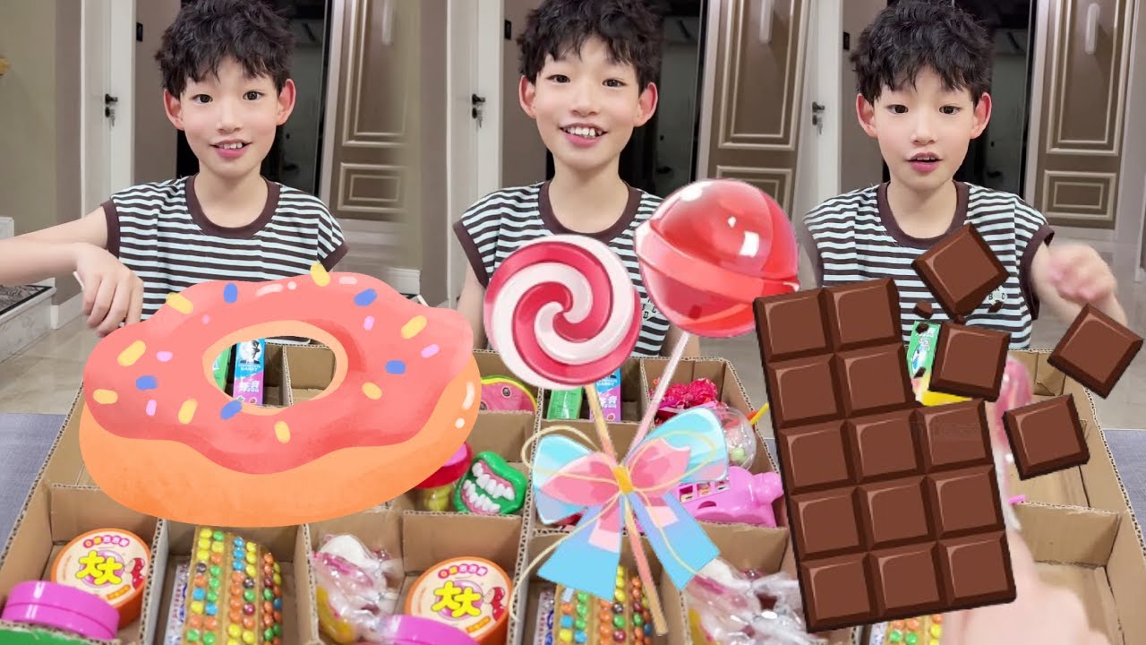 Wow! It&rsquo;s a candy blind match! Does Xiaoyi like donuts or chocolate?【Best Lovely Family Show】