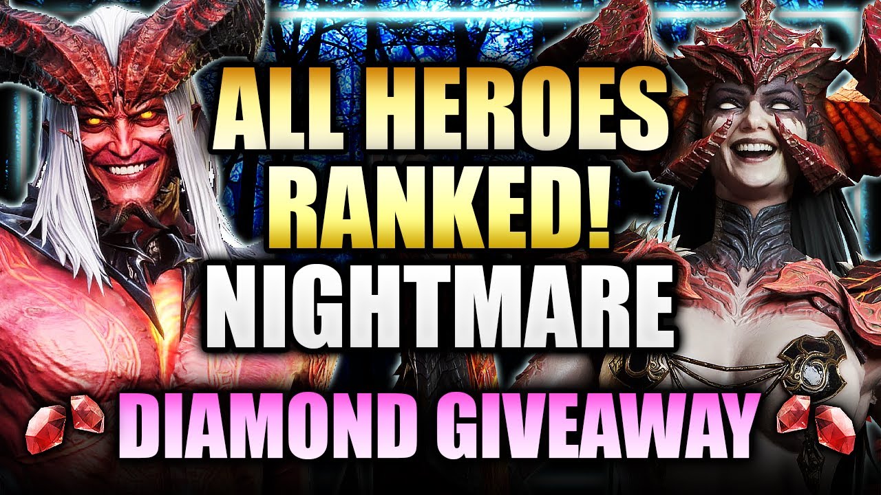 ALL NIGHTMARE HEROES Ranked! Worst to Best FULL BREAKDOWN + Diamond Giveaway ⁂ Watcher of Realms