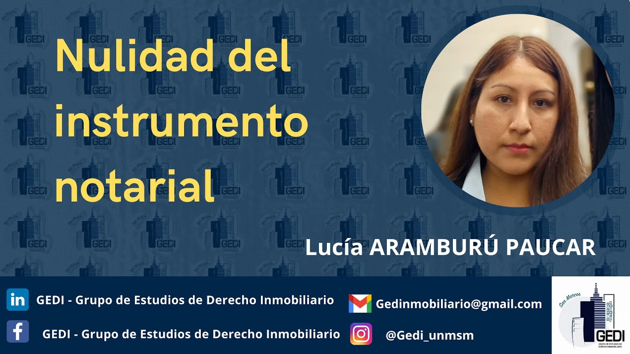 Lucía Aramburú Paúcar - Nulidad del instrumento notarial