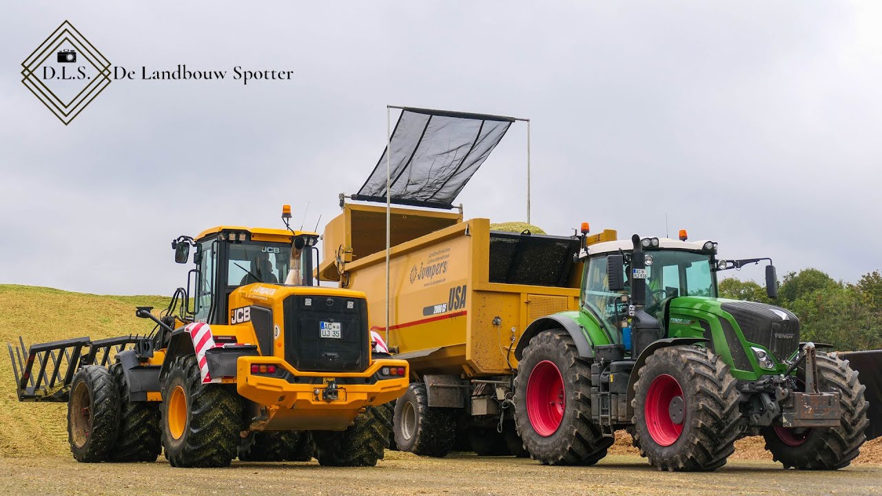 Pit-work 2020 | Two JCB 435S | Fendt tractoren | Pushing silage