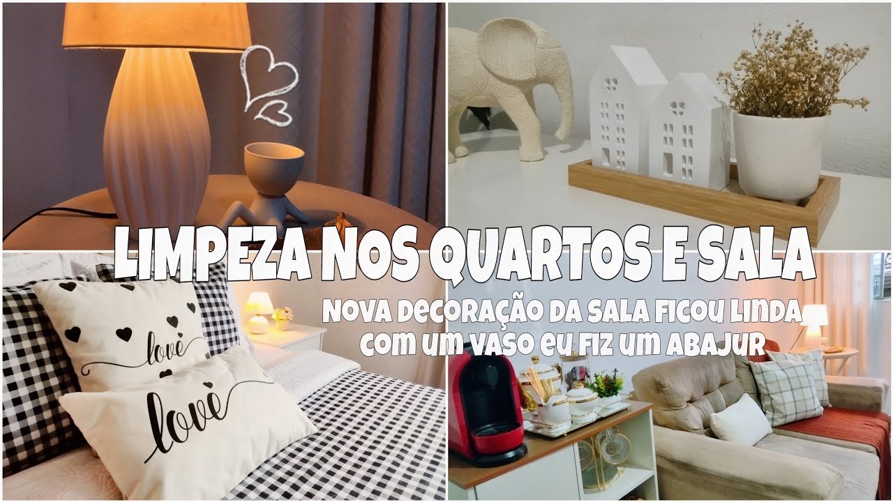 LIMPEZA E NOVA DECORAÇÃO/FIZ UM NOVO ABAJUR PRA SALA/ARRASTEI TUDO/DESCULPA MAS FALEI 😞 SHOPEE 🛍️