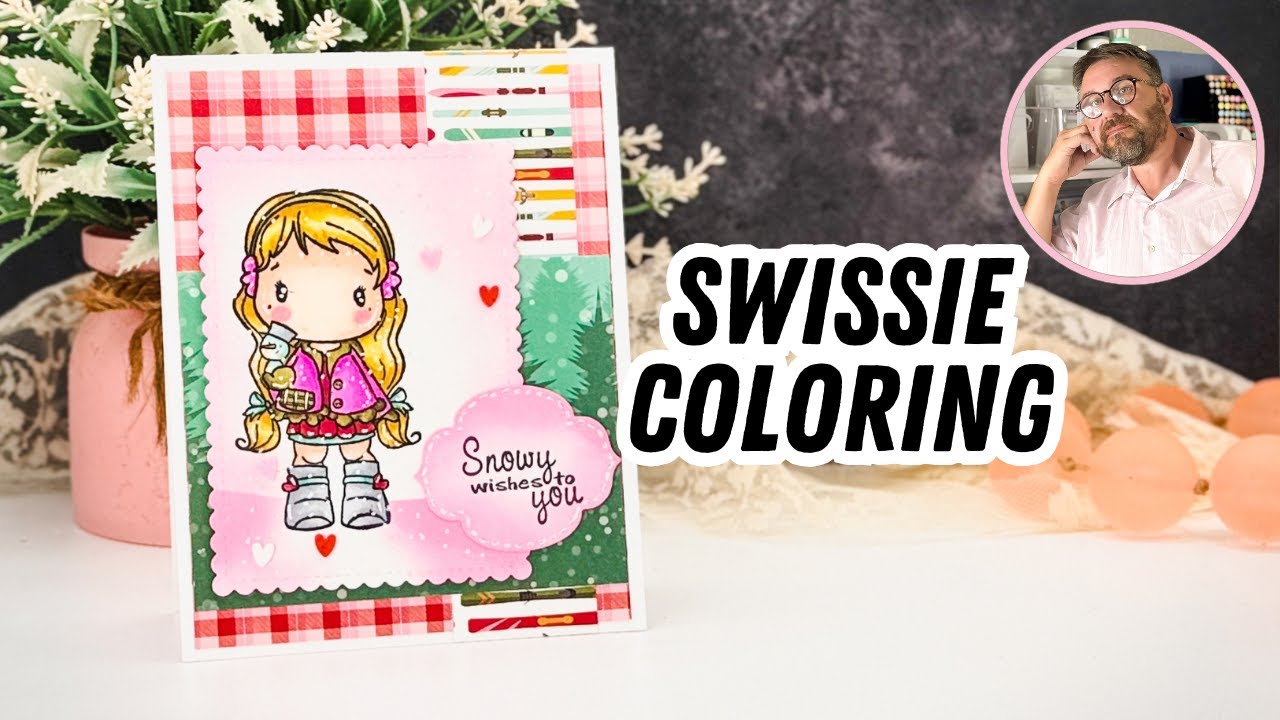 Winter Themed Card Alcohol Marker Coloring