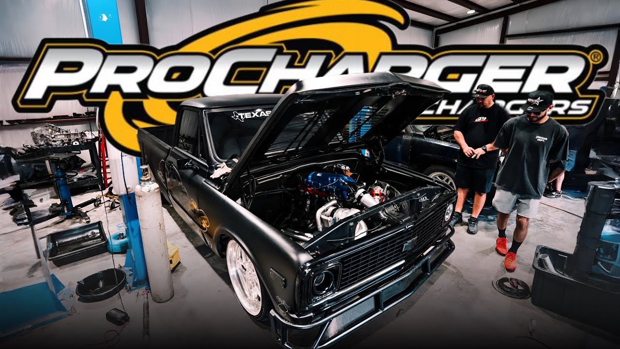 Tito Goes F1A Procharger On C10 Burnout Truck!
