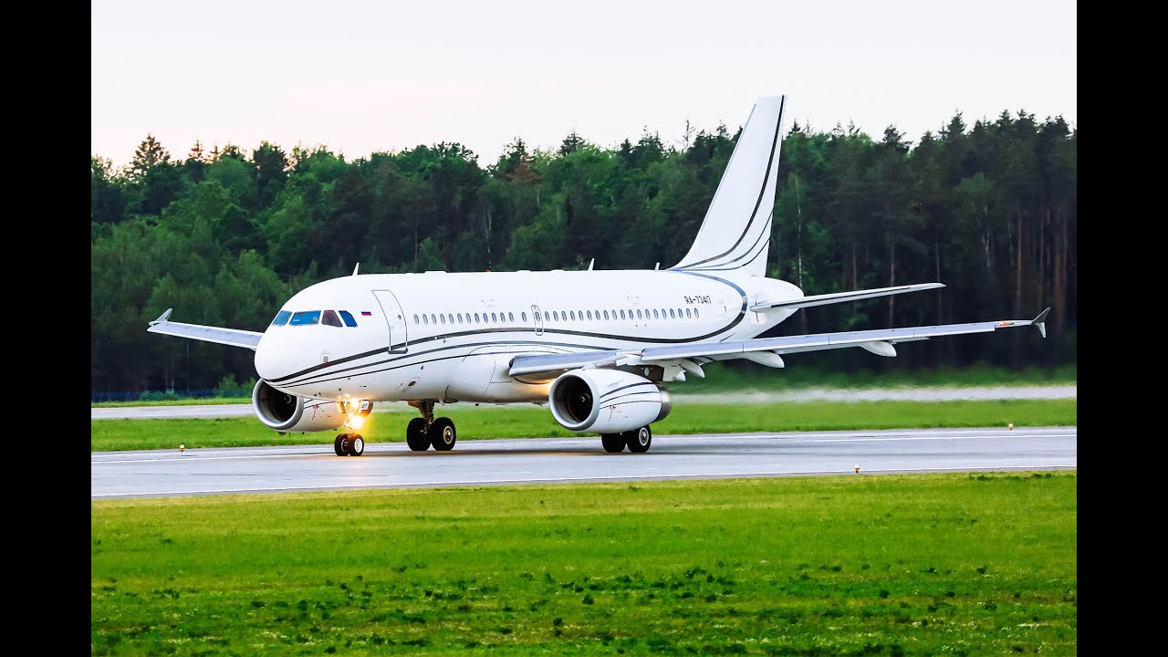 4K Airbus A319-133(CJ)  RA-73417 Private Departure at the Minsk MSQ/UMMS
