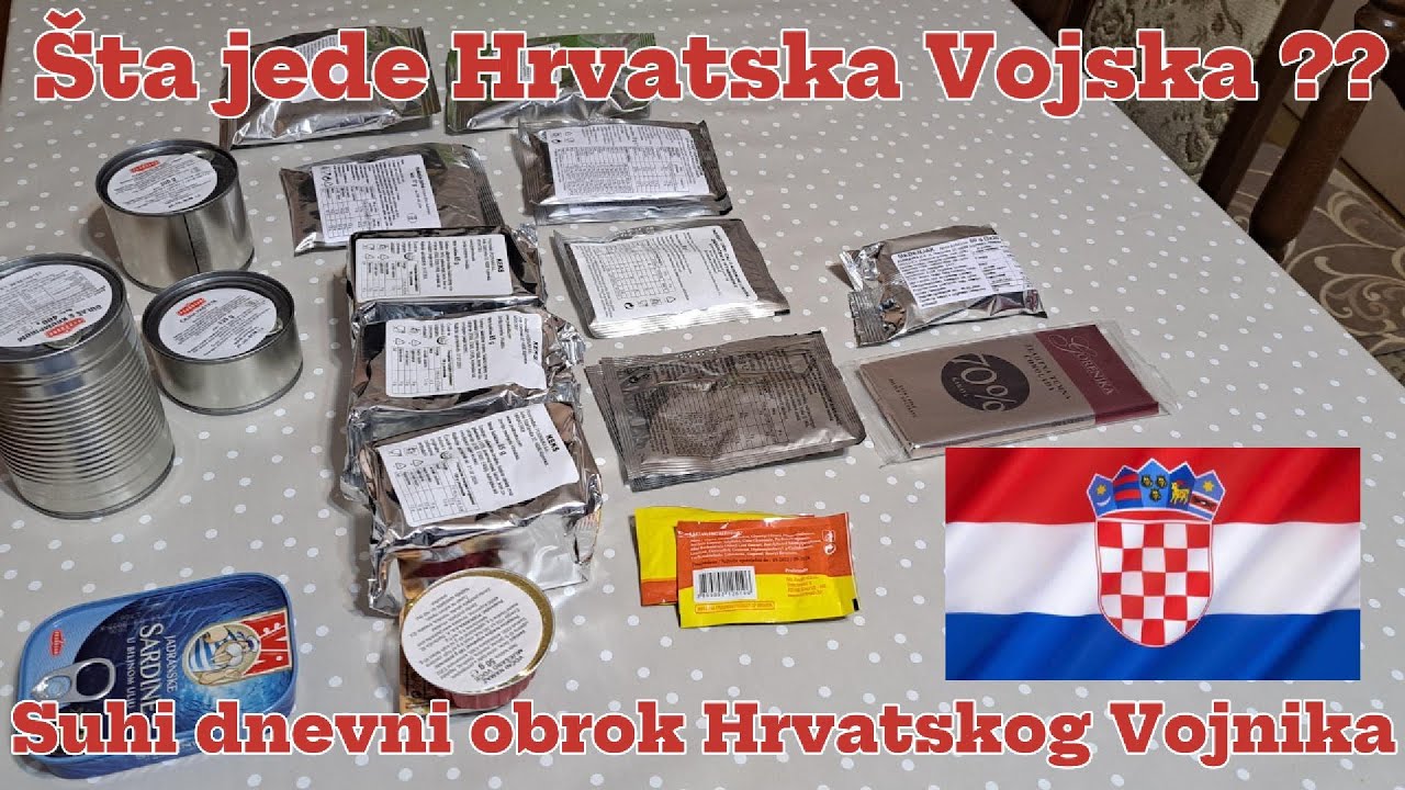SDO - Suhi dnevni obrok Hrvatske Vojske - Individualni Borbeni Obrok - TIP 4 - Oružane Snage RH.