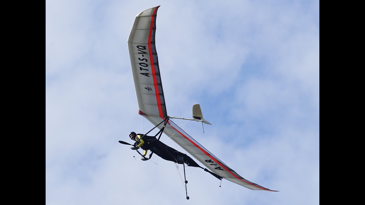 e-lift - take off and landing with ATOS VQ - hang gliding in the plains - Altes Lager