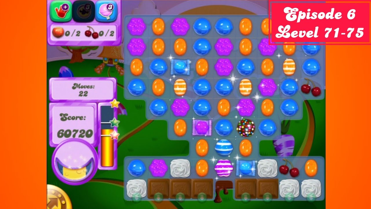 CANDY CRUSH SAGA - DREAMWORLD E6 LEVEL 71-75 FULL GAMEPLAY