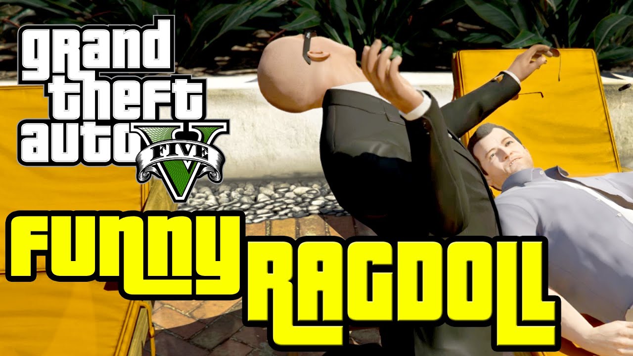 GTA V CutScenes with Ragdoll Mod (Funny Moments Compilation)