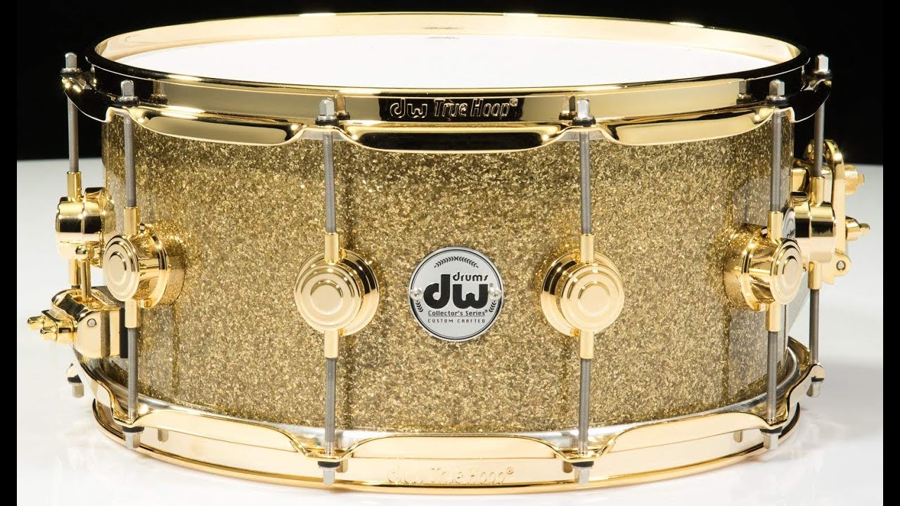 My New DW Collector's Series Snare Gold Glass Gold Hardware (6.5x14)