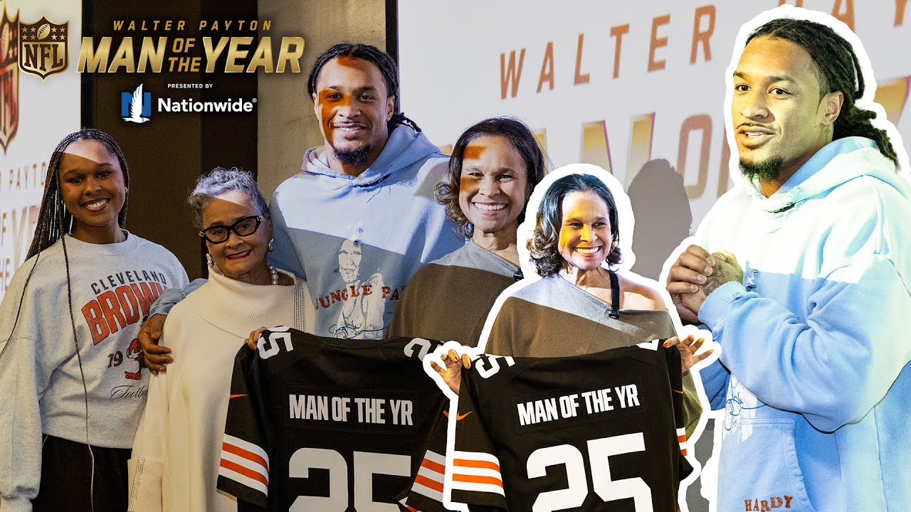 Grant Delpit Surprised by Family! 2025 Cleveland Browns Walter Payton Man of the Year Club Winner!