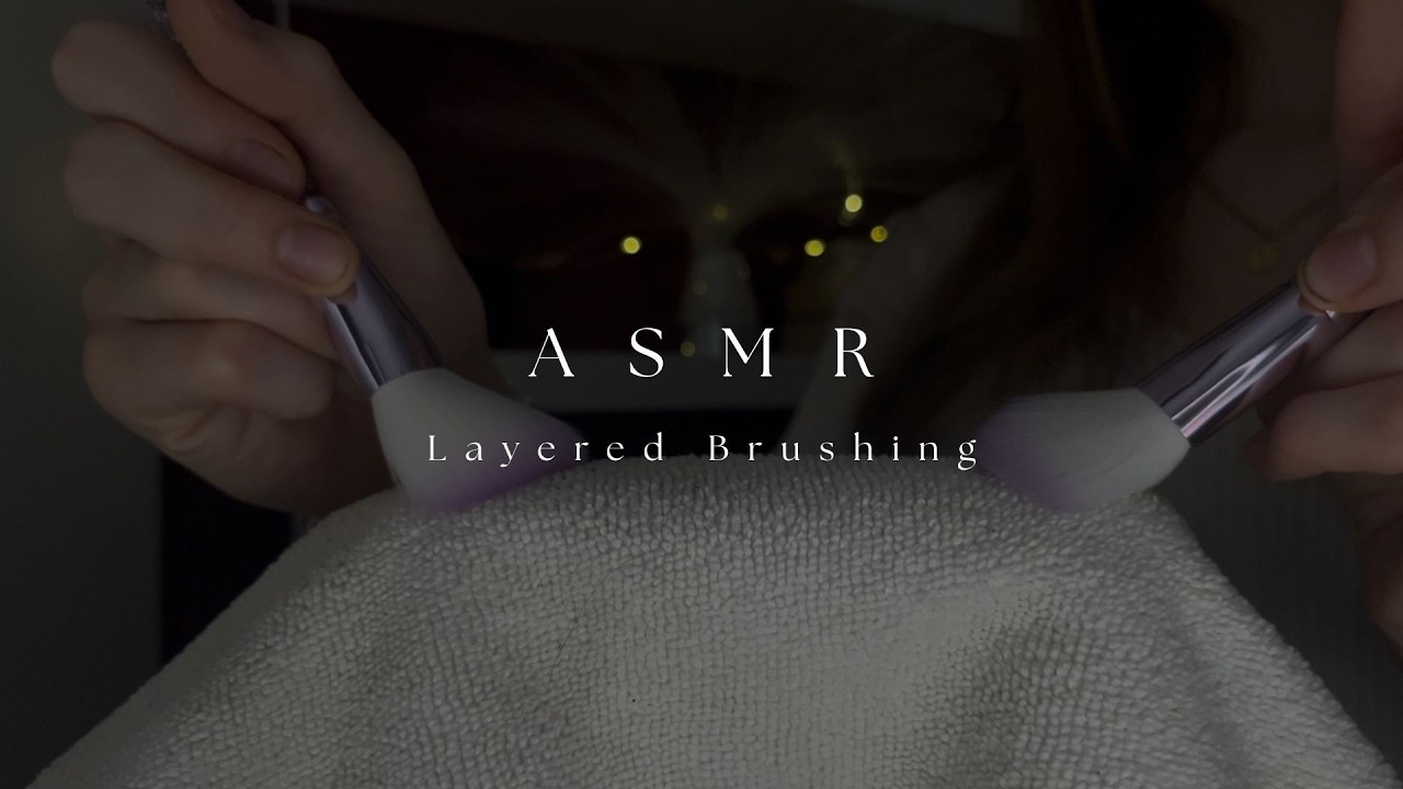 ASMR Brushing & Brown Noise Sounds - Layered Sounds - No Talking ASMR