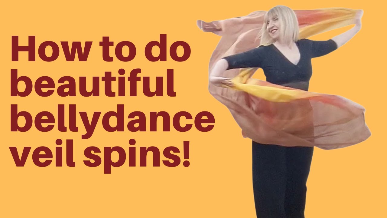 Belly dance veil course. Learn to spin and turn with a belly dance veil. Silk veil tips