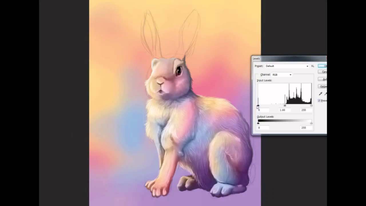 Rainbow Bunny Rabbit - Time Lapse speed painting by Ashley Marysa