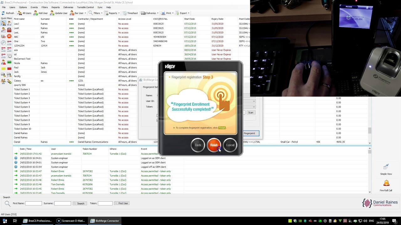 BreeCS Integration into Genie/Virdi Biometric Readers
