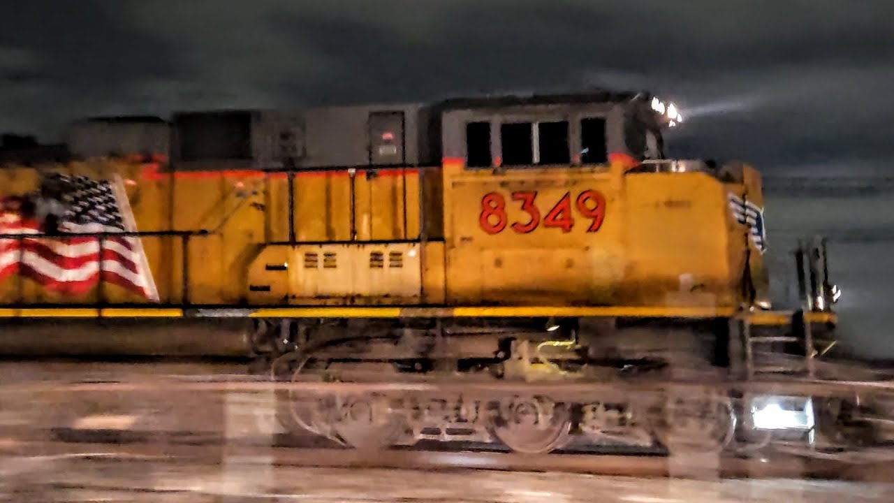 NS With UP power in the lead also a funny horn salute.