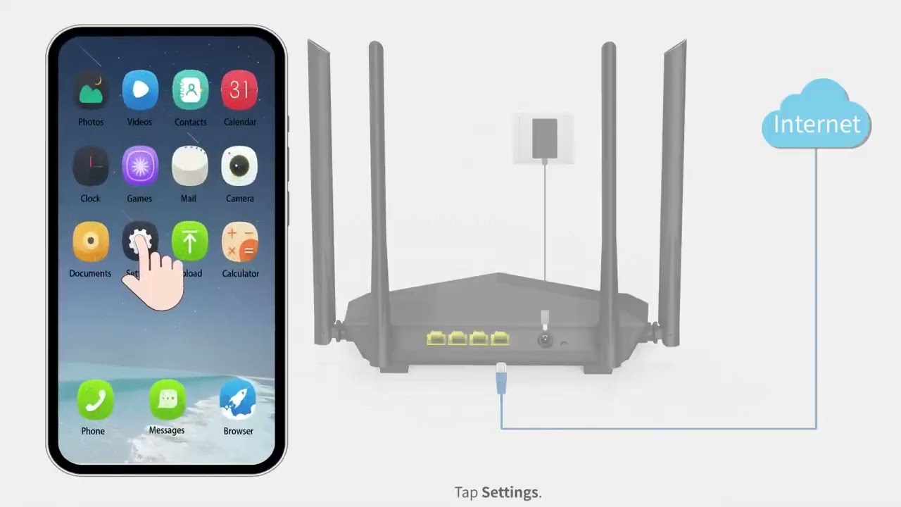 طريقة تشغيل و ربط الأجهزة  بالإنترنت  | Tenda AC5 & AC6 configuration