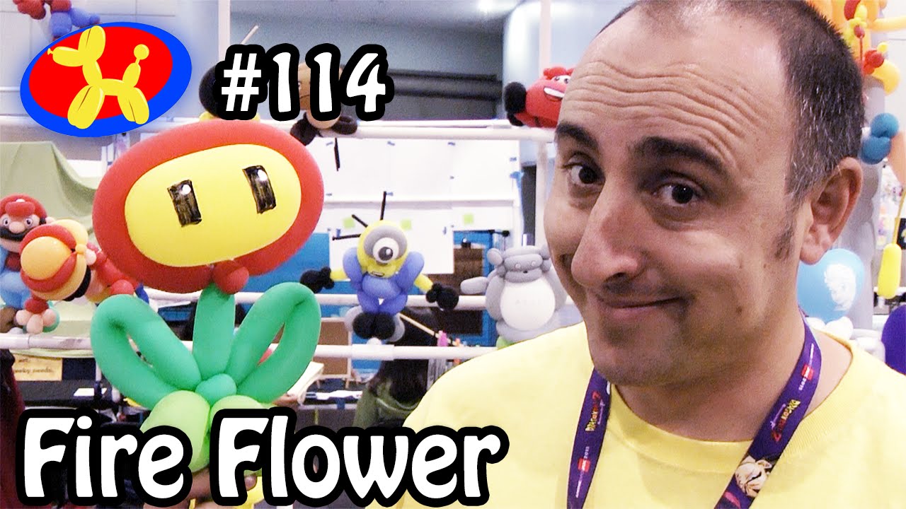 Fire Flower - Balloon Animal Lessons #114  ( Live from Anime Expo )