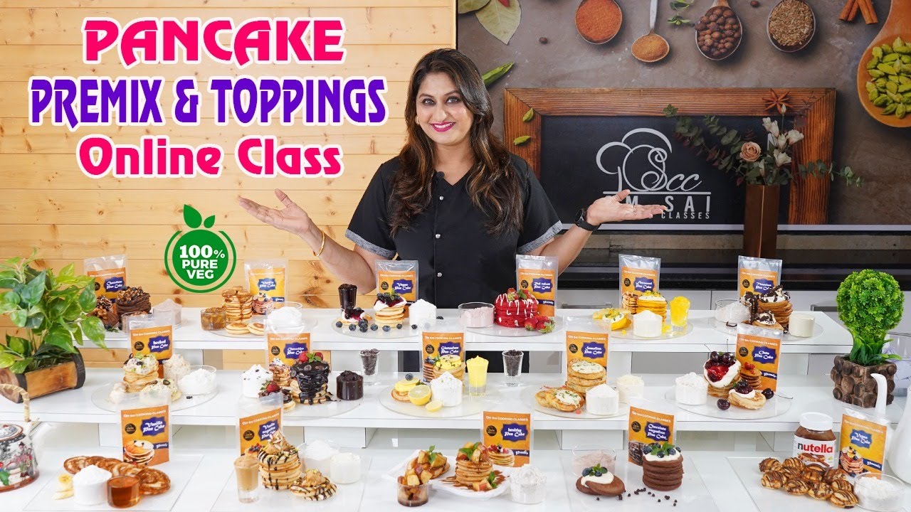 Pancakes Premix And Toppings Online Class  ☎️ +91 8551 8551 04 +91 8551 8551 07 @OmSaiCookingClass