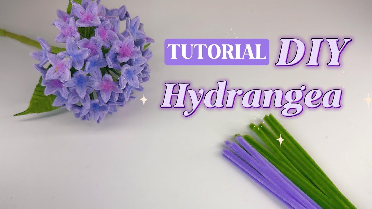 EP.043: TUTORIAL | DIY Hydrangea with Pipe Cleaners | Easy 2-Tone Flower for Home Decor & Crafts