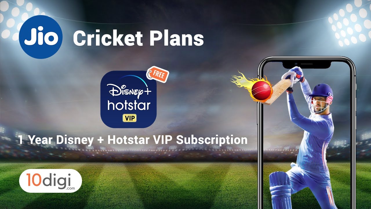 Jio Cricket Plans | Free 1 Year Disney+Hotstar VIP Subscription