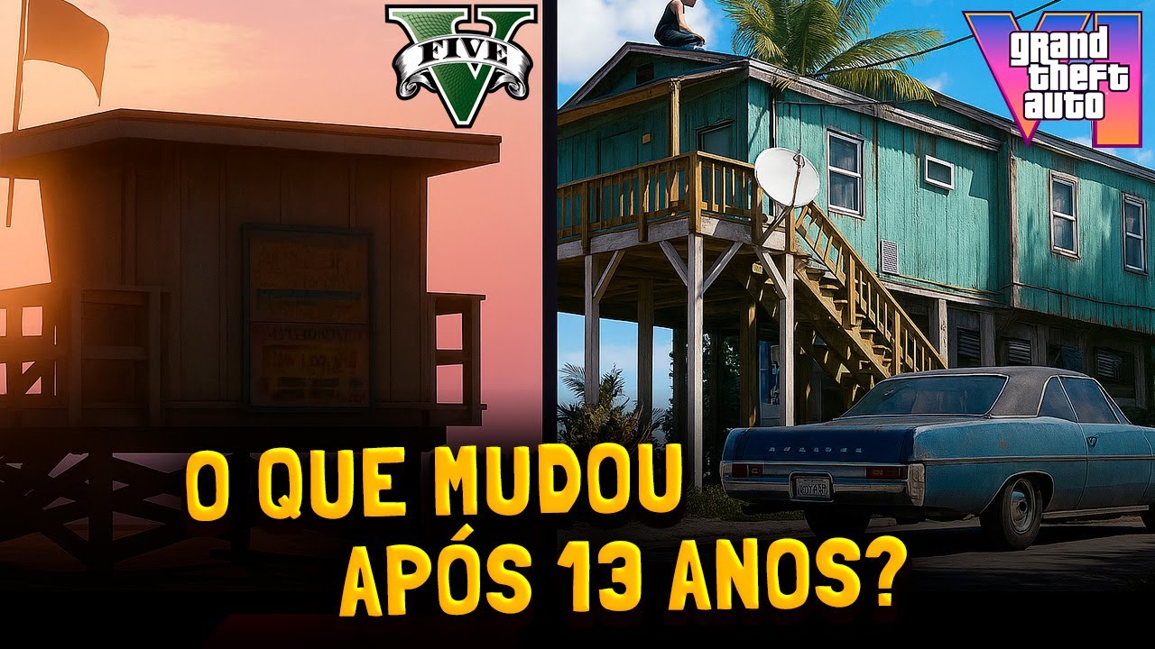 Comparei GTA 6 com GTA 5 — A Diferença É Absurda! (Análise Técnica)