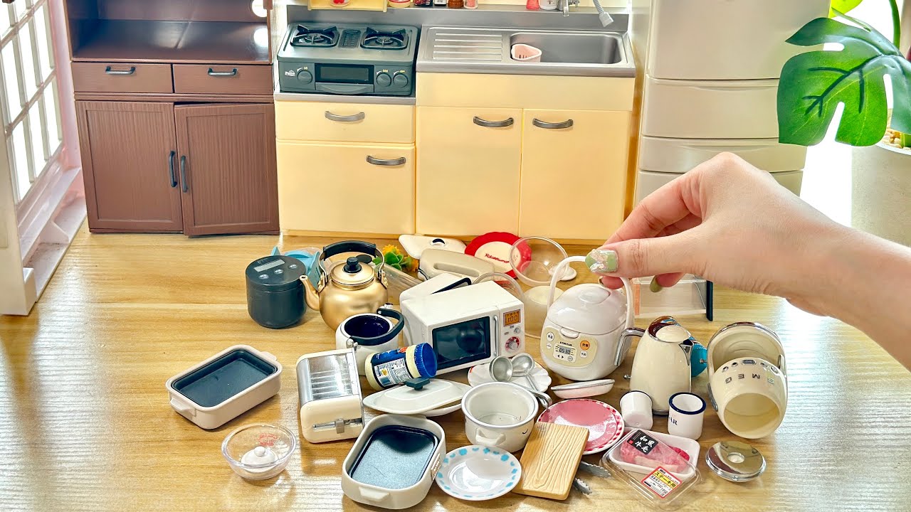 Re-Ment Mini kitchen Toys |Miniature kitchen set installation | play kitchen Toys (ASMR)