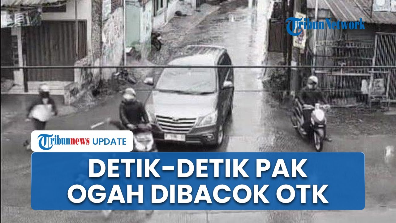 Detik-detik Pak Ogah di Bandung Dibacok OTK Terekam CCTV, Polisi Buru Pelaku yang Melarikan Diri