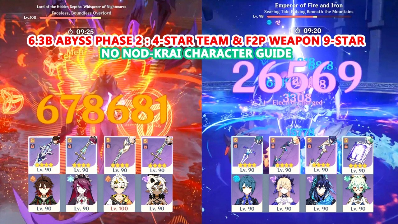 6.3b Abyss Phase 2 : 4-Star Team & F2P Weapon 9-Star | No Nod-Krai Character Guide