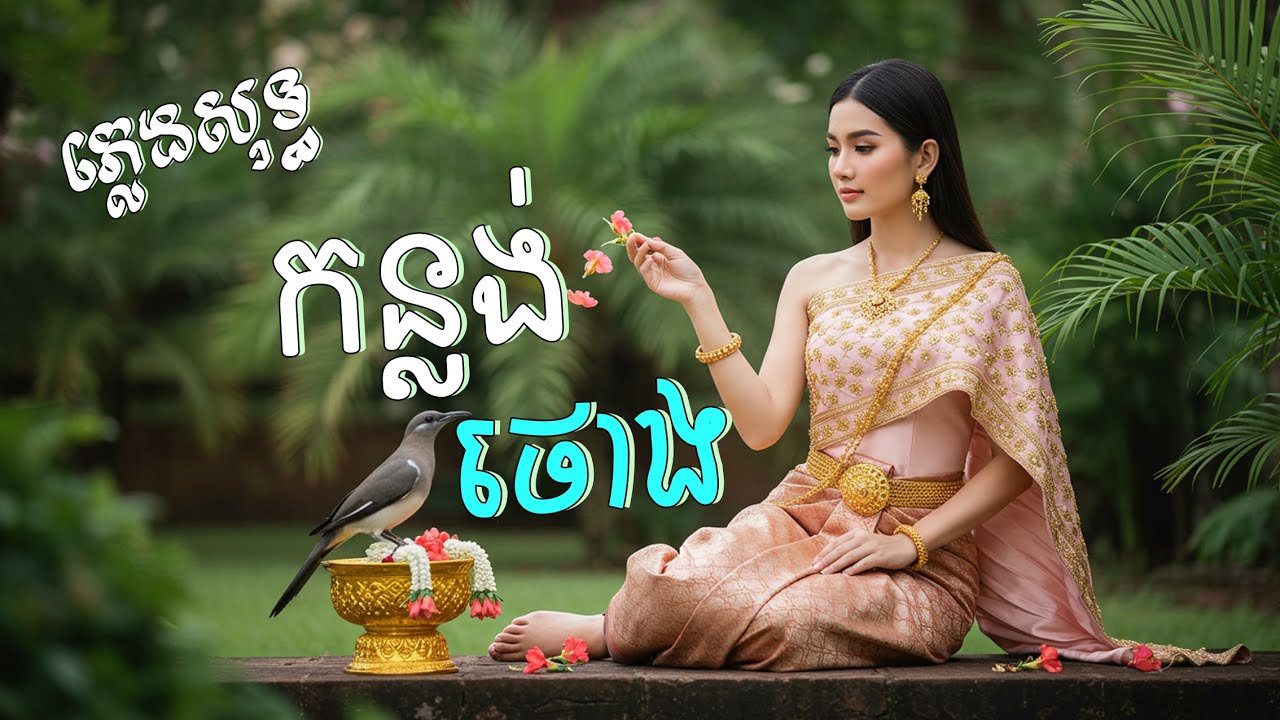 កន្លង់ថោង ស្រីភ្លេងសុទ្ធ【មានអក្សររៀនច្រៀង】