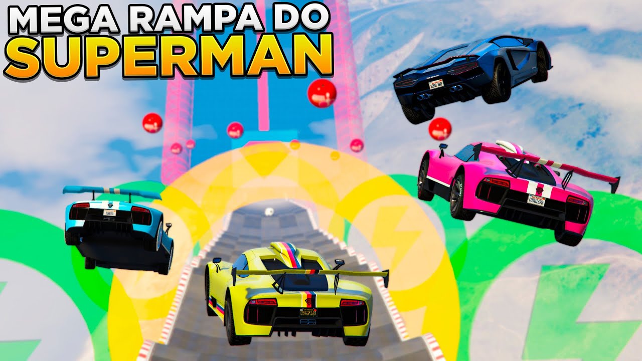 CORRIDA VAI e VOLTA NA MEGA RAMPA ONDULADA DO SUPERMAN NO GTA V ONLINE