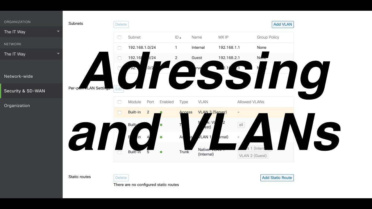 [HOW] to configure Addressing and VLANs in Cisco Meraki Security Appliance MX