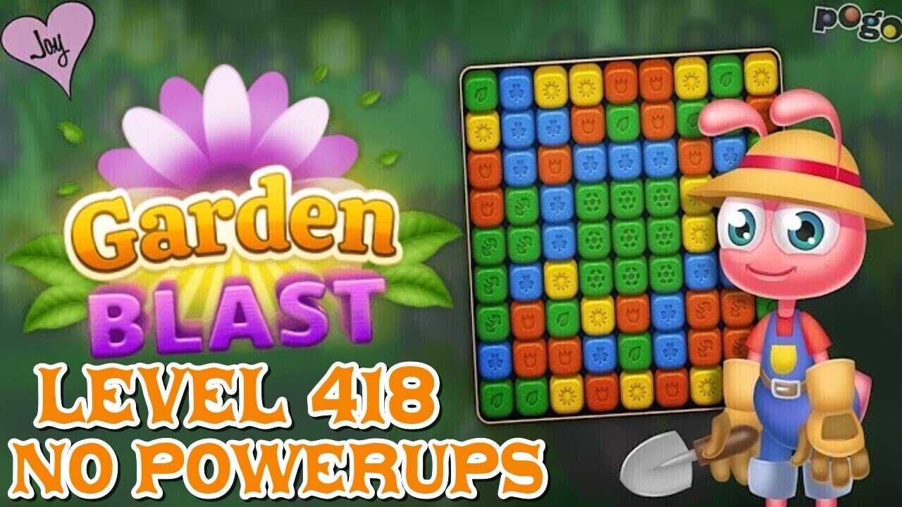 Pogo Games: Garden Blast - Level 418 Without Powerups