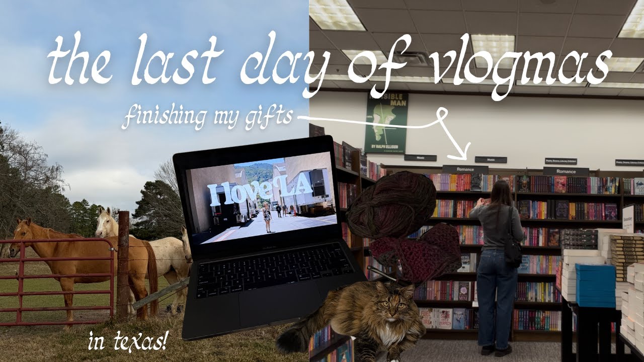 Vlogmas day twenty-three: finishing up my gifts, crocheting, hanging out w/ family, & bookstore run